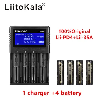 

1 unit LiitoKala lii-PD4 LCD 3.7V 18650 battery charger 21700 + 4-stroke lii-35A 18650 3500 mAh 3.7V rechargeable battery for fl