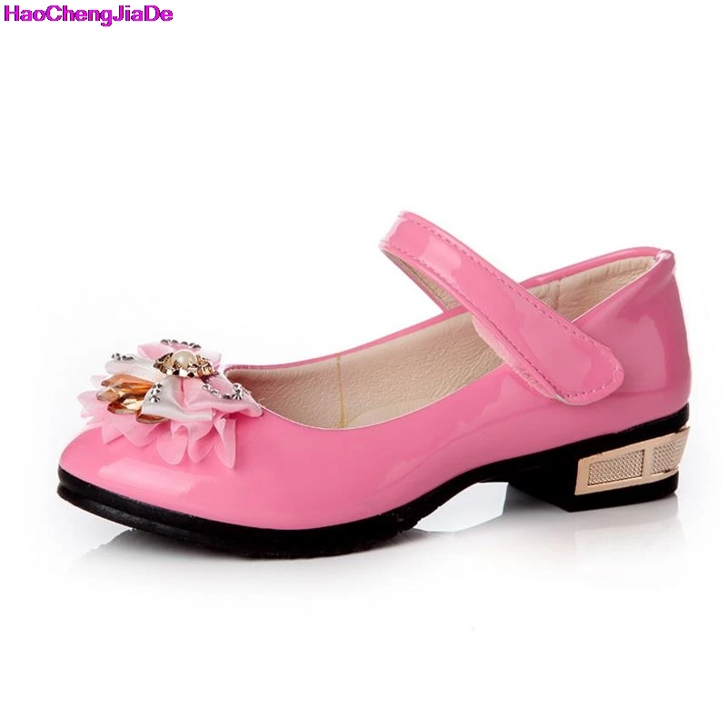 HaoChengJiaDe/ г.; Весенняя кожаная обувь для маленьких девочек; Повседневная стильная женская детская обувь из искусственной кожи; модная Милая Детская обувь принцессы для вечеринок
