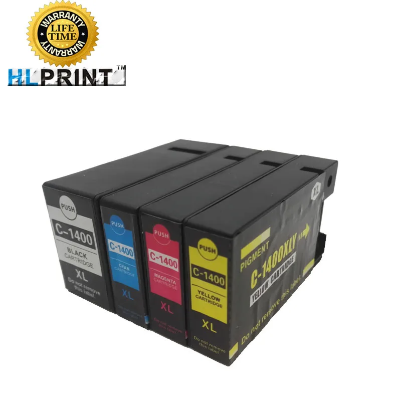 PGI1400XL 1400XL tintenpatrone kompatibel für canon MAXIFY MB2040 MB2140 MB2340 MB2740 drucker 4 teile satz tinte pigment Billig