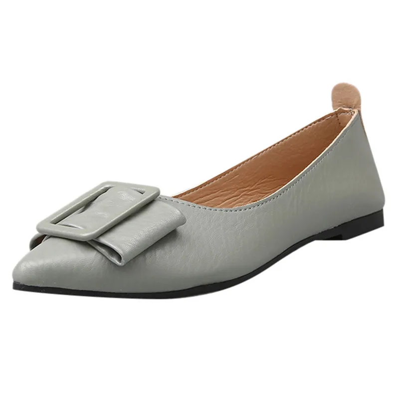 shoes woman Women's Fashion Casual Solid Colors Pointed Toe Flat With Shallow Work zapatillas mujer Shoesflat shoes women #4j24 (3)