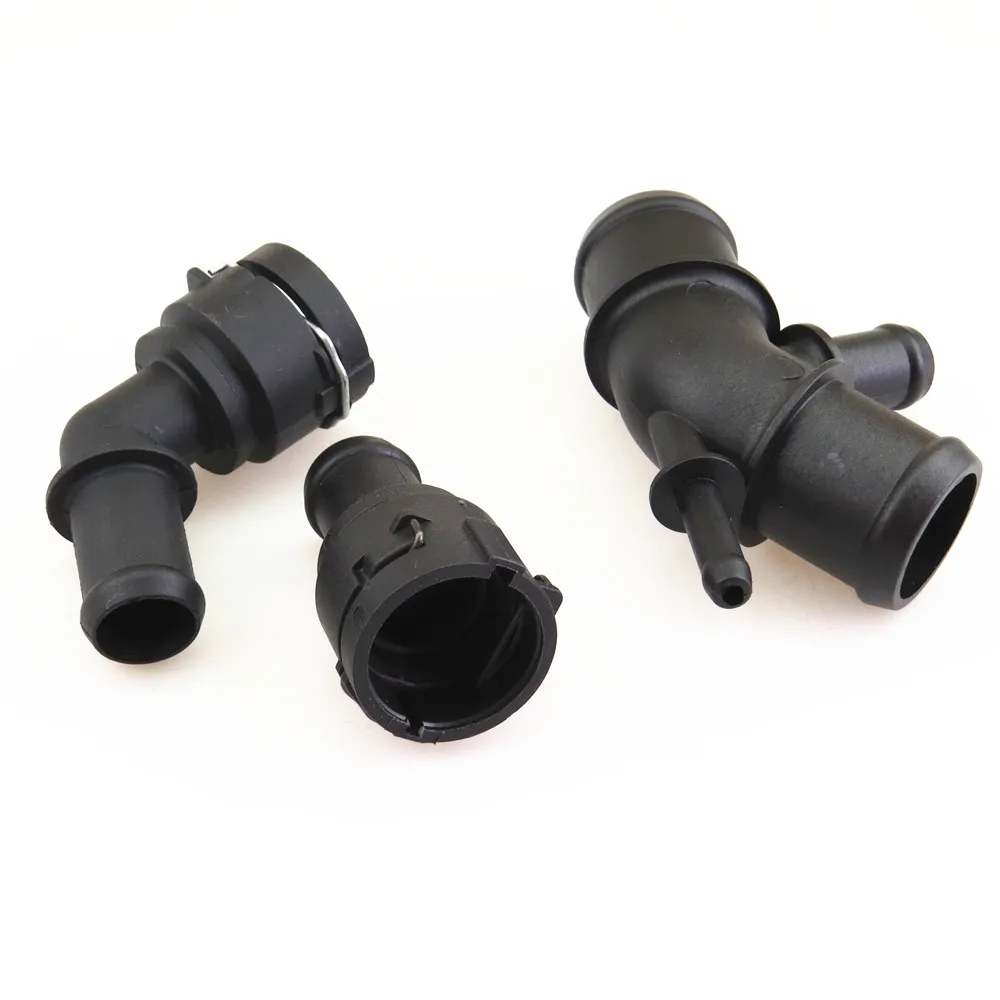 

FHAWKEYEQ 3 Pcs Car Cooling Coolant Hose Connector For VW Beetel Jetta Golf MK4 1.6L 2.0L 1J0 122 291 D 3B0 122 291 B 1J0121087C