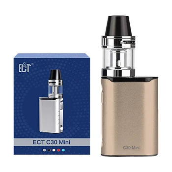 

ECT C30 Mini 30W Atomizer Starter Kit with Kenjoy Met 2ml, 1200mAh, Spare Atomizer Core - Gold