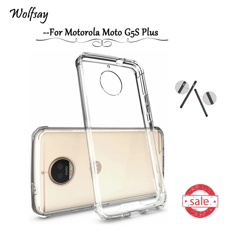 Wolfsay Para O Caso Motorola Moto G5S Plus Capa Mole TPU Caso PC 