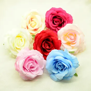 

5pcs Artificial flowers for christmas wreath home wedding decor accessories diy gifts box fake plastic Silk flowers velvet roses