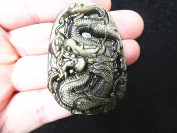 

natural stone dragon charm gift pendant necklace