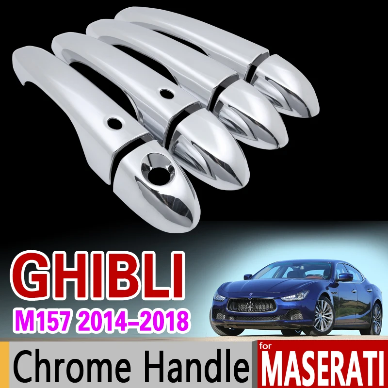 Роскошный хромированный комплект для обшивки дверных ручек Maserati Ghibli M157 2014 2015 2016