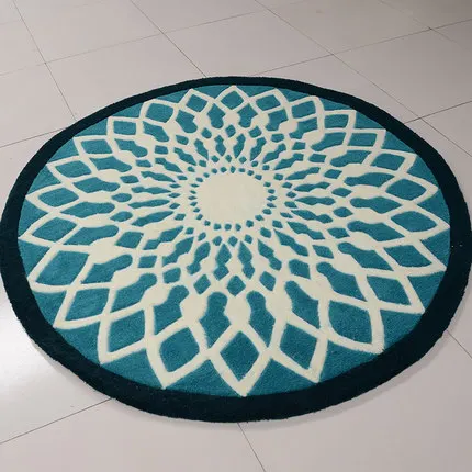 Winlife 79in* 79in Европейская мода полосатый Ковры, гостиная, Спальня диван Ковры, Круглый акриловый Ковры s