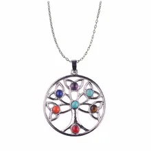 7 chakra stone yoga necklace Reiki Spiritual healing for Chakra balancing Women
