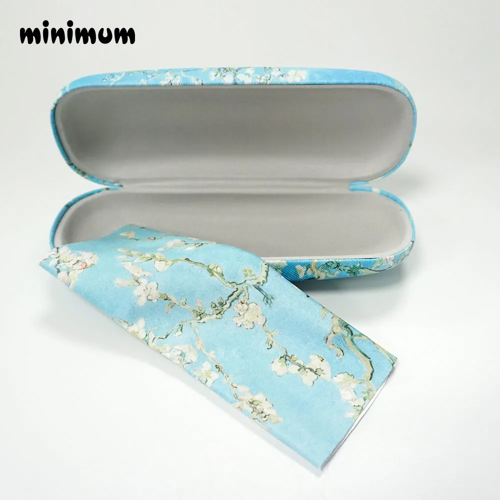 MINIMUM Retro oil painting sunglasses case with Glasses Cloth Microfiber Clean Lens Dust Wiper Camera Screen Cleaner Soft Suede