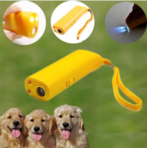 

mylb Pet Dog Repeller Anti Barking Stop Bark Training Device Trainer LED Ultrasonic 3 in 1 Anti Barking Ultrasonic Without Batte