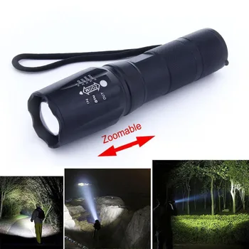 

CASTNOO USB Charging 2000 Lumen T6 Flashlight Zoomable 3-Mode Tactical LED Mini Flashlight For camping night fishing