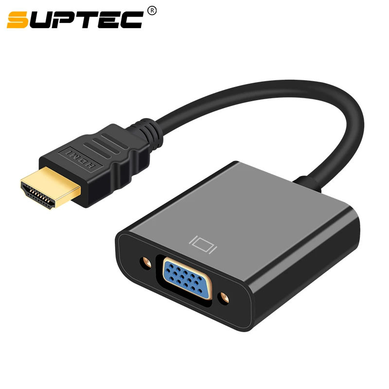 Adaptateur Suptec Hdmi Vers Vga Convertisseur Pour Ps4 Tv Box Ordinateur Portable Vers Pc Ecran Tv Projecteur Numerique Vers Analogique Video Audio 1080 P Adaptateur Aliexpress