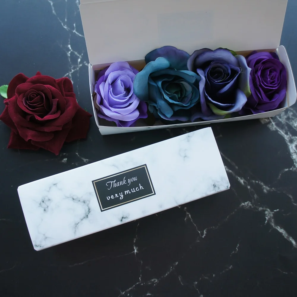 

21.5*7*5cm 10pcs white Marble thank you design Paper Box cookie Macaron Chocolate Christmas Birthday Party DIY Gifts Packaging