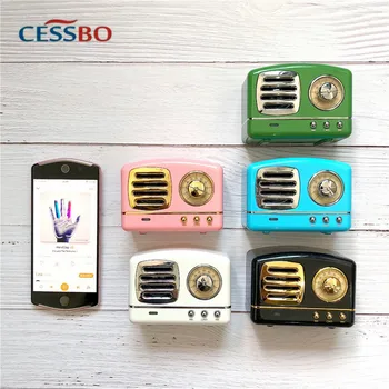 

2019 New Sell! Mini Retro Portable Bluetooth Wireless Speaker Sound System 3D Stereo Music Surround Support Bluetooth,TF AUX USB