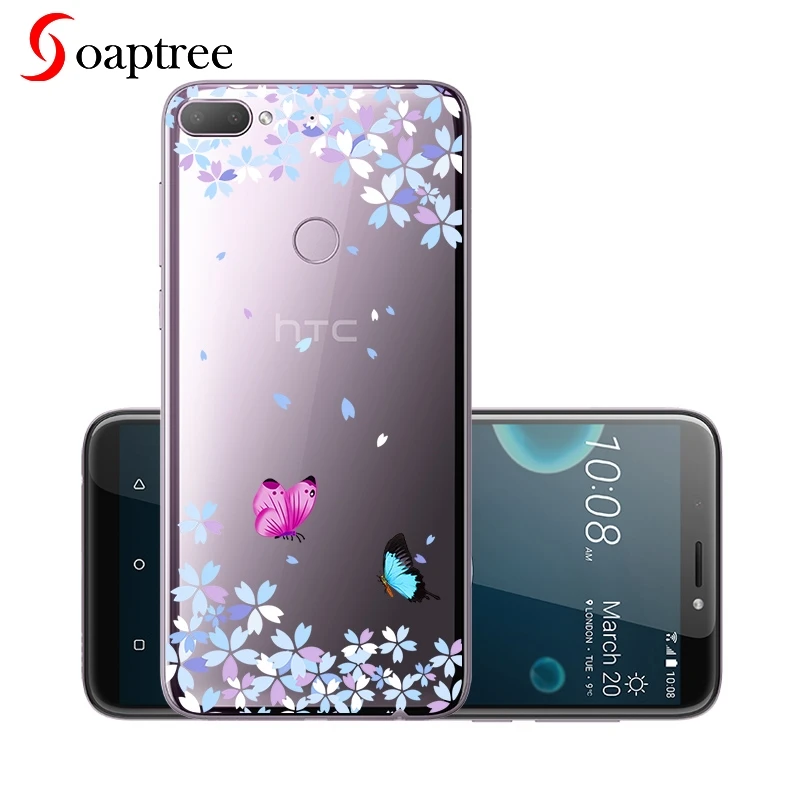 

Transparent Silicone Phone Cases For HTC Desire 12 Plus Case Soft TPU Painted Cover For HTC Desire 12+ 12 Covers Cell Phone