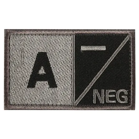 Военная эмблема Знак распознавания 3D вышивка Тактический Патч Дизайн крови тип A+ B+ AB+ O+ Положительный 8*5 см - Цвет: 5