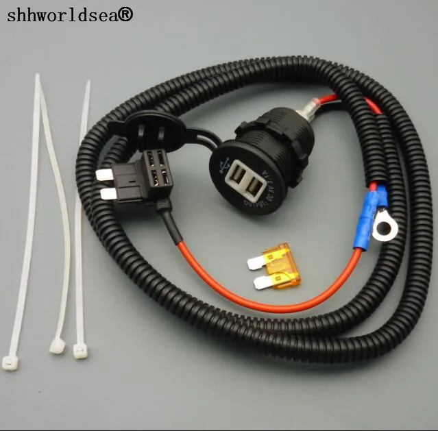 Shhworldsea 1 комплект м 5 мм2 двойное зарядное устройство USB адаптер для автомобильного