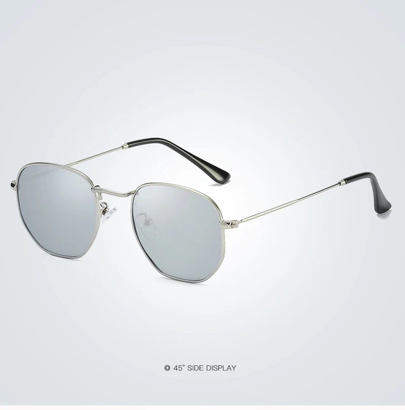 VCKA классические светоотражающие солнцезащитные очки для женщин, шестигранные ретро поляризованные солнцезащитные очки HD UV400Eyewear Oculos Gafas De Sol Shades - Цвет линз: 6