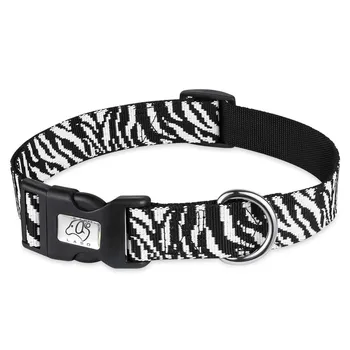 

Pet Dog Collars Leopard Tiger Print Dog Collar Soft Nylon Adjustable Buckle Collar For Large Medium And Small Dogs Golden S/L