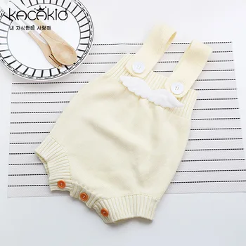 

Kacakid Spring new baby boy girls clothing kids knitted sleeveless bodysuit infant Bodysuits clothes 3