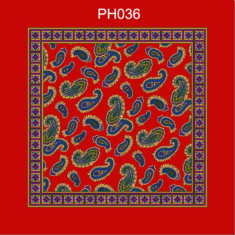 Портной Смит Роскошные 33X33 см большой платок Пейсли Цветочный горошек карманные квадраты из микрофибры трафаретной печати мужские носовые платки