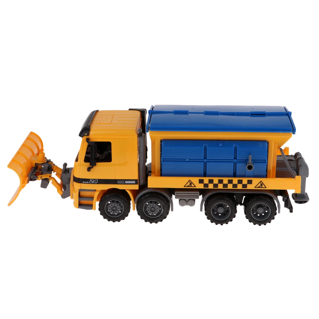 Tanie Śnieg zamiatarka budowa miasta Snowplow Diecast odśnieżarka samochód zabawka dla dzieci, wielofunkcyjny samoczynny pojazd budowlany zabawka