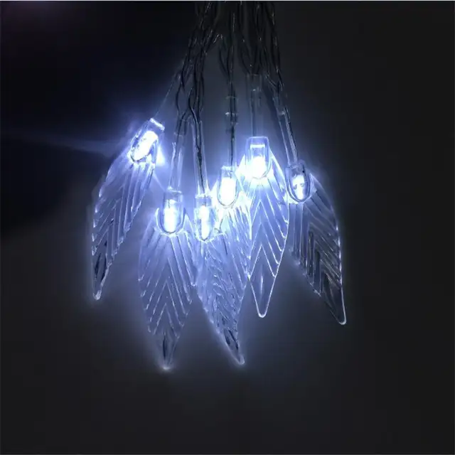 Online Shop 50 Pcs Hard Plastic Leaves Christmas For Led String