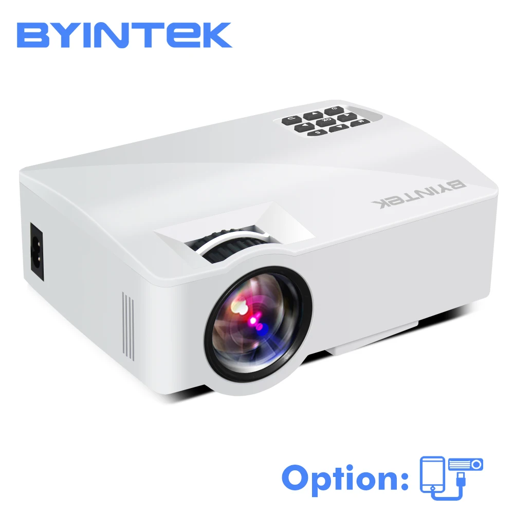 Мини светодиодный портативный видеопроектор BYINTEK SKY L5 для домашнего кинотеатра с