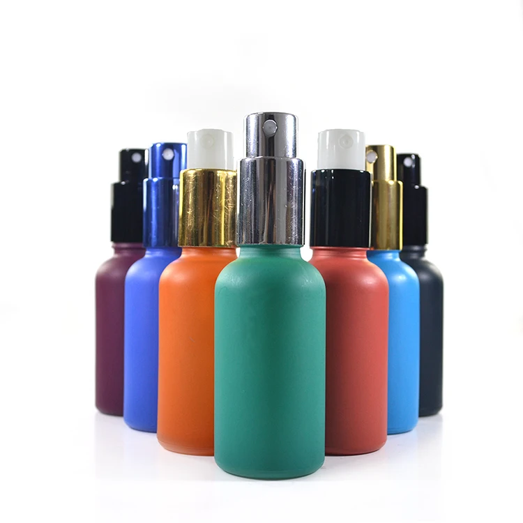 Download Frosted Green Glass Bottle 30ml 1 oz Airless Pump Perfume Bottle with Spray Glass Bottles ...