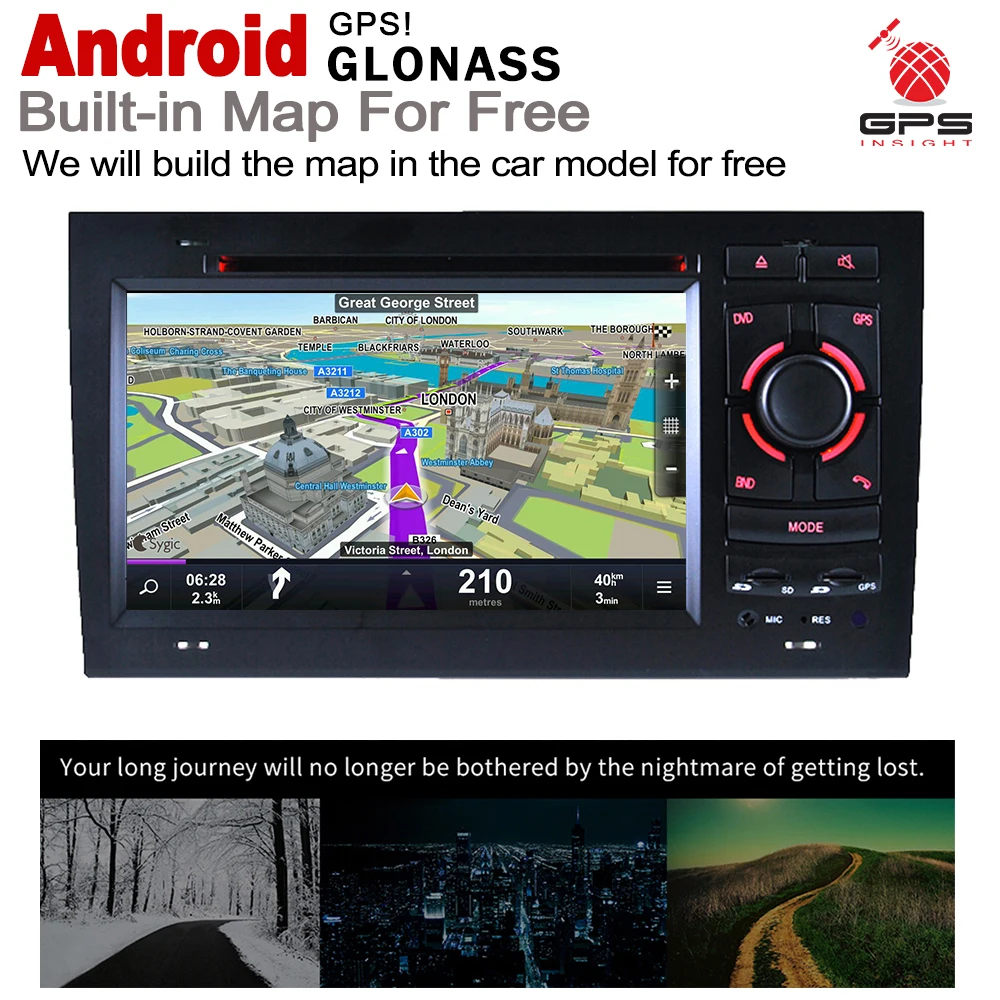 Top Android 8.0 up IPS car dvd player For Audi RS4 8E 8H 2002~2008 MMI original Style Autoradio gps navigation 2