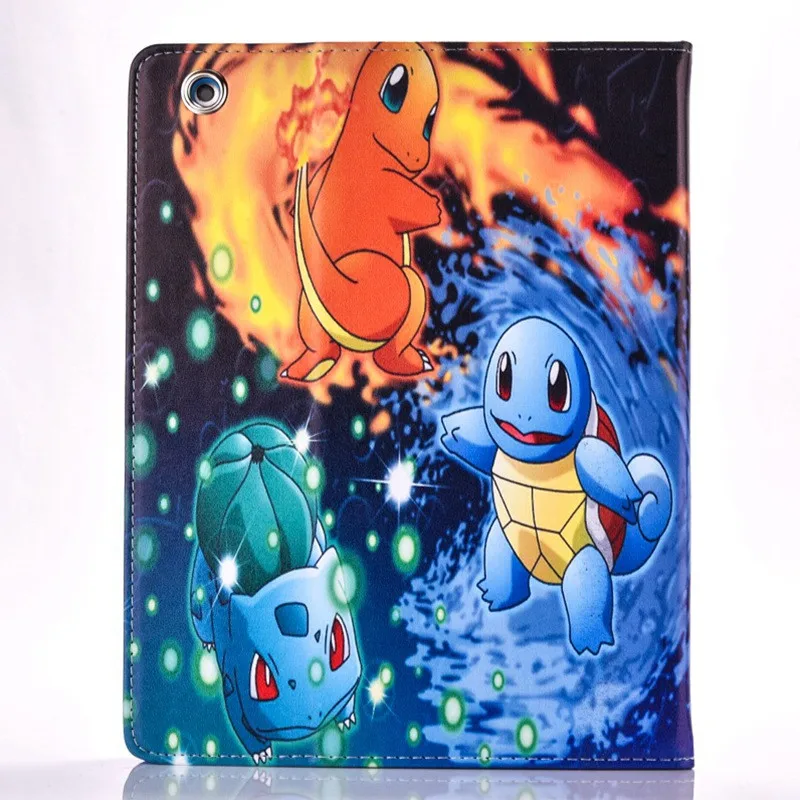 Appleのipadミニ3 2 1ポケモン行くかわいいピカチュウタブレットpuレザーカバーフリップスタンドシェルcoqueパラ タブレット 電子書籍 ケース Aliexpress