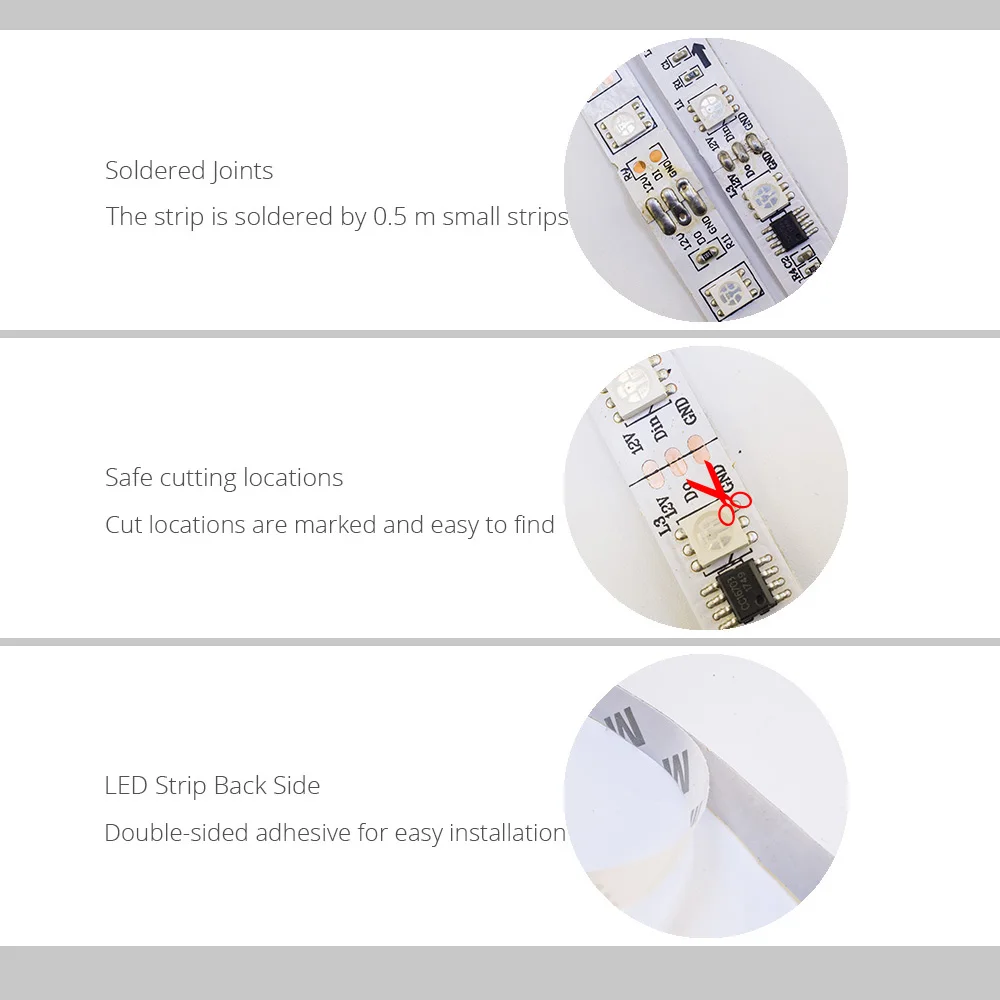 WS2811 Светодиодный светодиодный ленточный IP65 Водонепроницаемый 5 м 150 светодиодный s Автозапуск Rgb полноцветный светодиодный ленточный DC12V гибкий светодиодный однослойный PCB