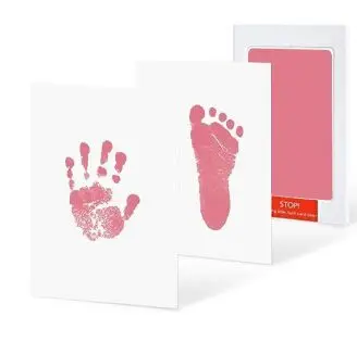 Taoqueen нетоксичный новорожденный отпечаток руки Inkpad водяной знак Детские сувениры литье глиняные игрушки подарок ребенок отпечаток ноги - Цвет: pink