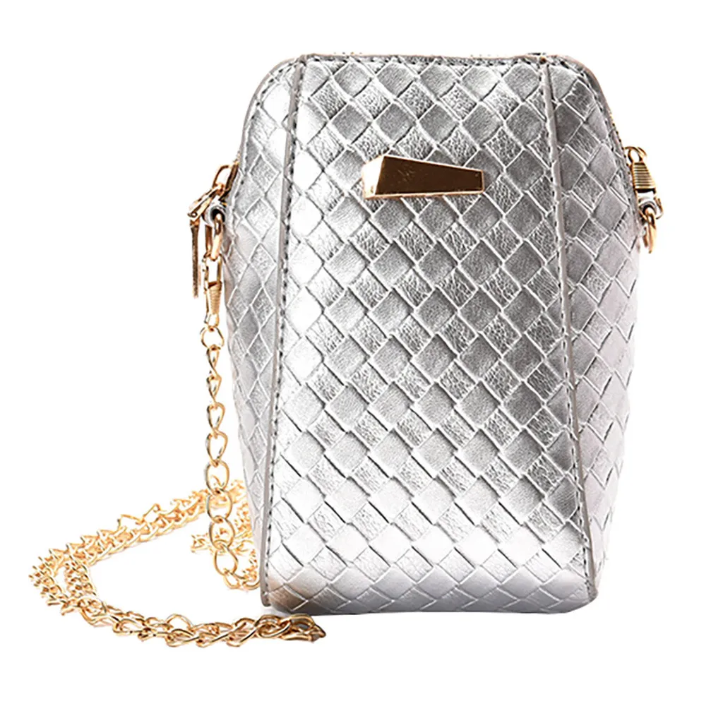 

MAIOUMY Fashion Women Chain Weave Leather Crossbody Handle Phone Bags new elegant anti-theft Zipper Hobos travel bag hot May 31