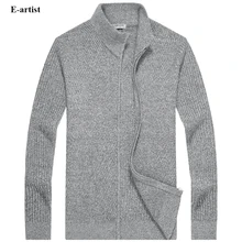E-artist Men’s O Neck Slim Fit Casual Knitted Sweaters Cargidans Male Knitwear Sweatercoats for Autumn Winter Plus Size 5XL M08
