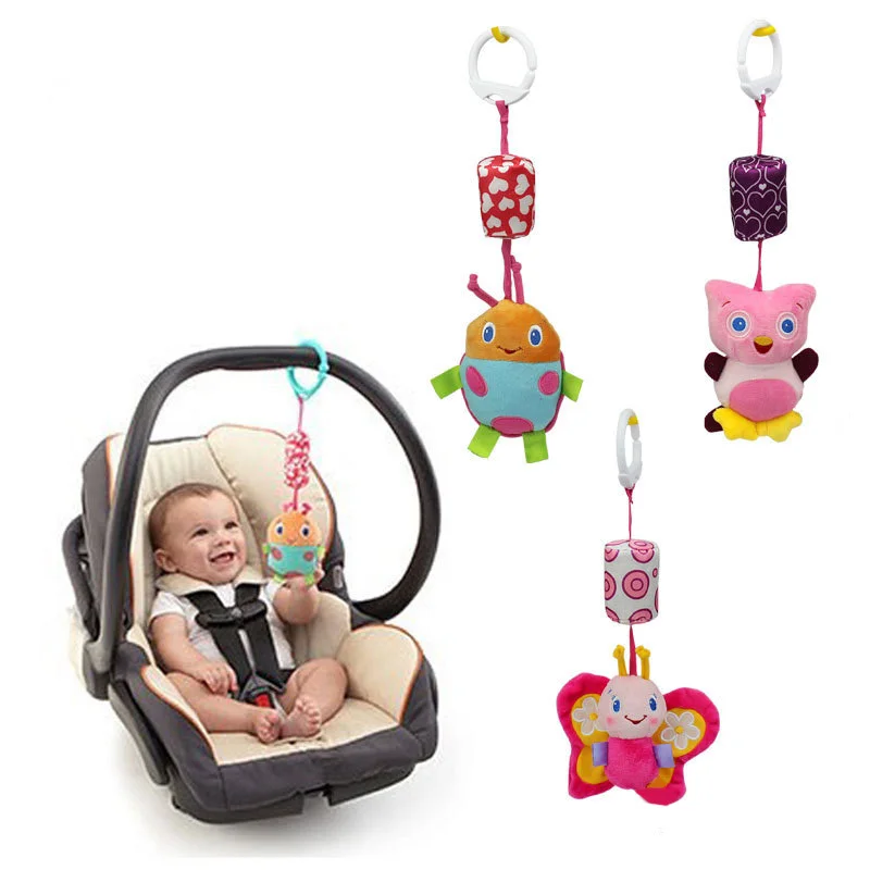 SYTOPIA Mainan Mewah Bayi Crib Bed Stroller Hanging Ring Bell Toy Soft Baby Rattle Pendidikan Awal Boneka Kartun Lucu