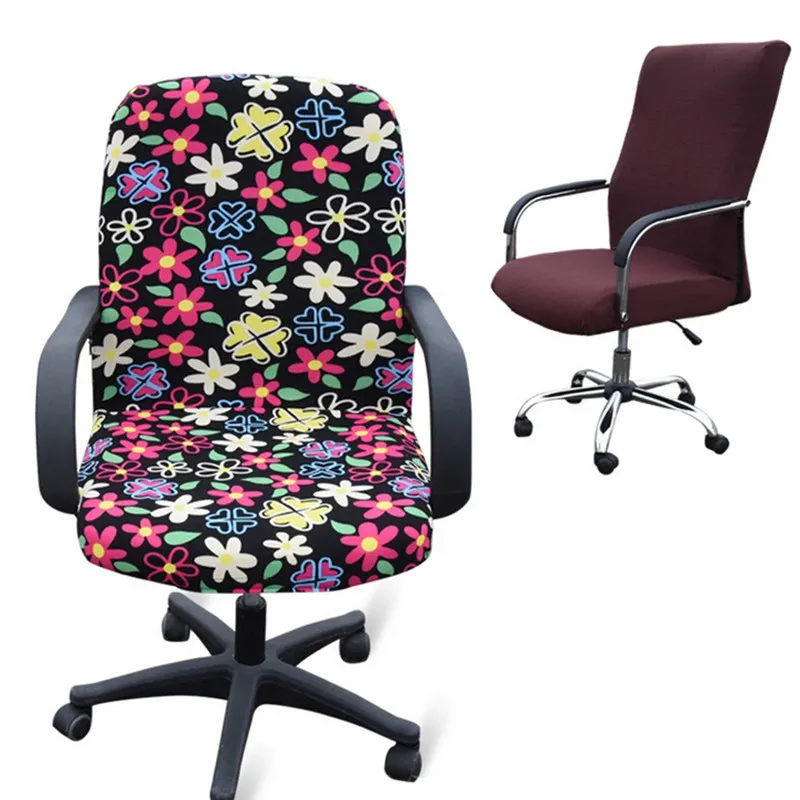 Большой размер офисный чехол на компьютерное кресло с боковой молнией дизайн подлокотник чехол для кресла recouvre шезлонг стрейч вращающийся чехол для кресла