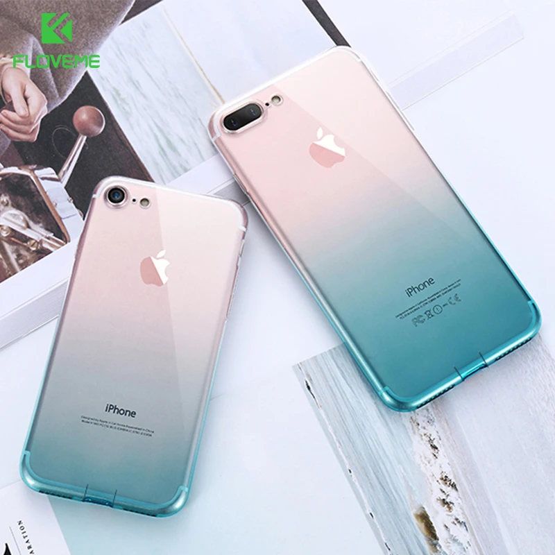 FLOVEME ультра тонкий чехол для iPhone 7 8 Plus XR X XS MAX прозрачные чехлы 6 6S Прозрачный
