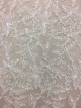 

top Quality cici-61404 full beaded African french net Lace Fabric Embroidery Net Lace for fashion dress