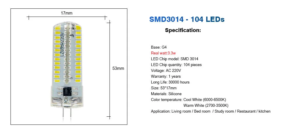 10 шт. светодиодные лампы G4 G9 3 Вт 5 Вт 7 Вт Кукуруза лампа 220 В лампада LED SMD 2835 3014 48 64 96 104 светодиодов 360 градусов Хрустальная люстра