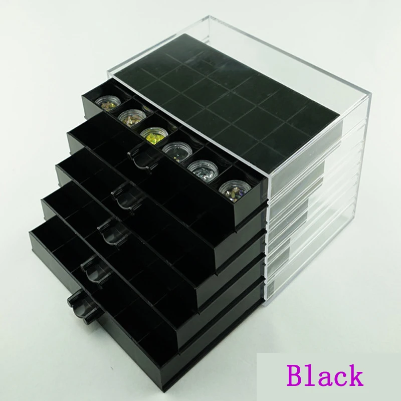 120 Grids Nail Decoration Sequence Organize Box Drawer Cosmetic Organizer Jewelry Storage Acrylic case Trending Products 2019