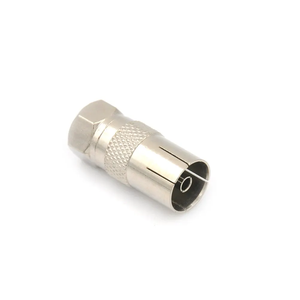 F Type Male Plug Adapter Connector Converter To Coax Female Socket Durable Zinc Alloy For Satellite TV DVR Coaxial Connector