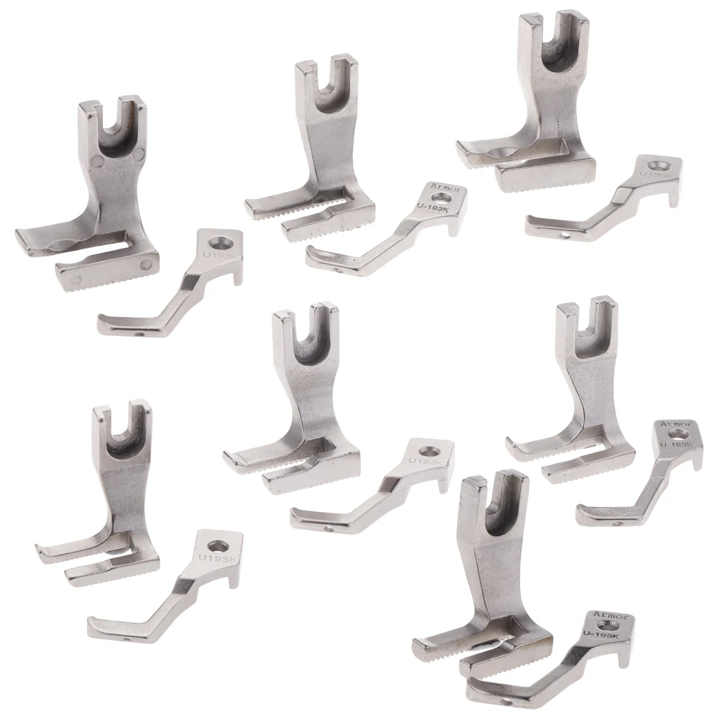 Industrial Sewing Machine Walking Piping & Welting Zipper Feet Set U192 U193