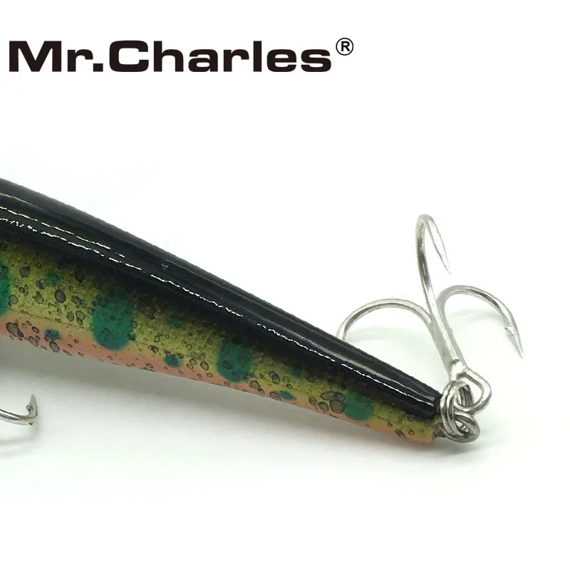 Mr.Charles-señuelo de pesca CMC019, 80mm/9g, 0-1m, flotante, Super hundimiento, Minnow, cebo duro, calidad profesional, Crankbait