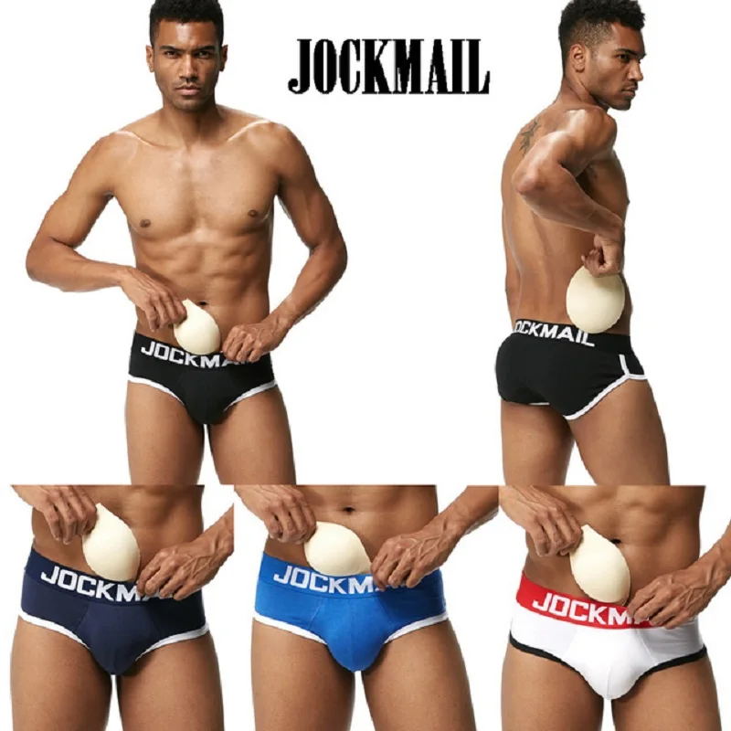 Бренд JOCKMAIL увеличивающая мужскую фотографию бриджи для геев передняя + Задняя