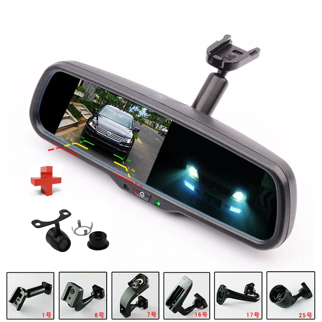 

4.3 TFT LCD Electronic Auto Dimming Car Monitor Mirror Special Bracket+Car Rear View Rearview Camera 600TV Line