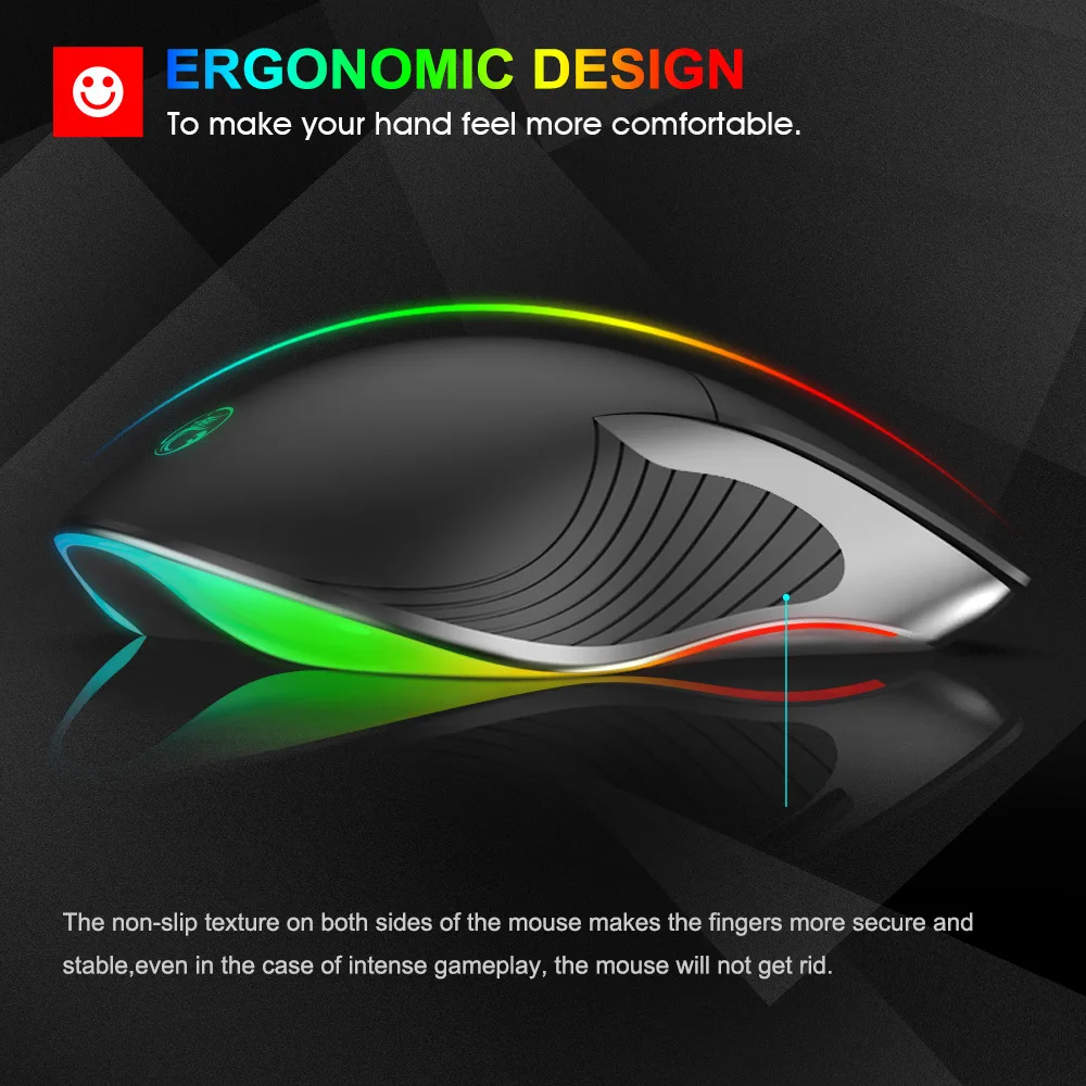 iMice X6 RGB Backlight Gaming Mouse 6400 DPI 6 Buttons Optical USB Wired Mice For LOL DOTA Game Pla