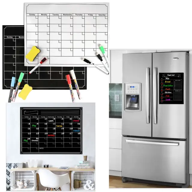 Magnetic Whiteboard Dry Erase Board Magnets Fridge Refrigerator To