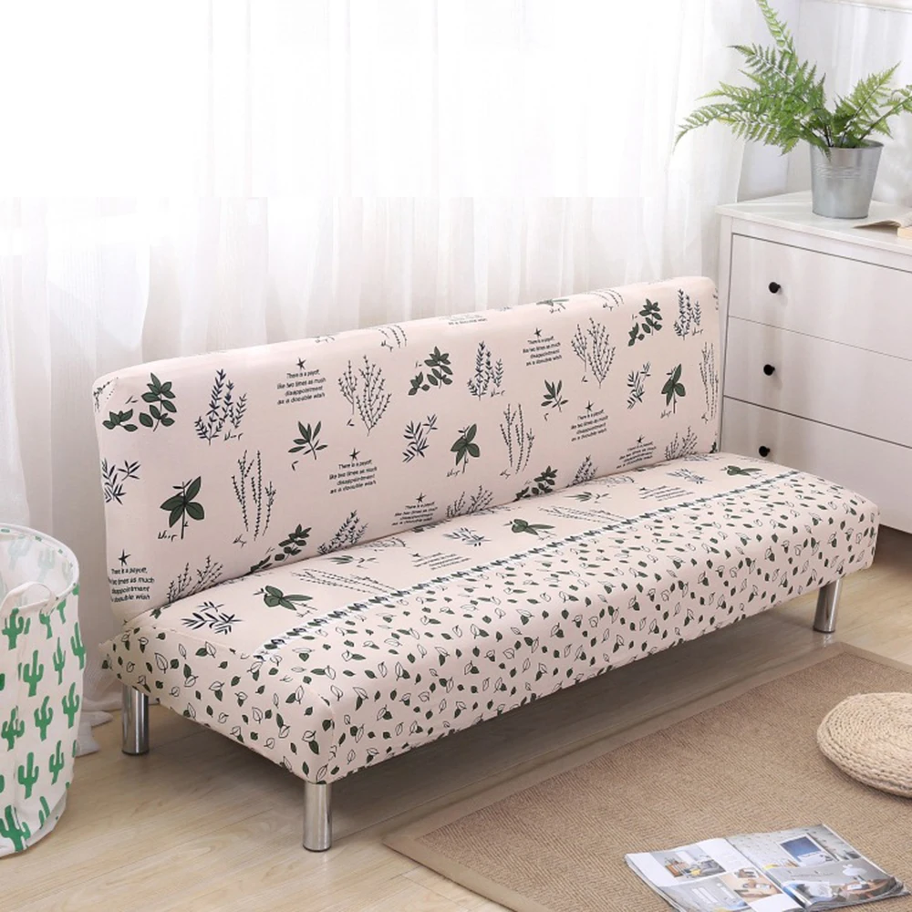 

Flora Flower Armless Sofa Cover Small Tree Leaves Sofa Bed Cover Simple Lifestyle Couch Cover Elastic Cubresofa Cover For Couch