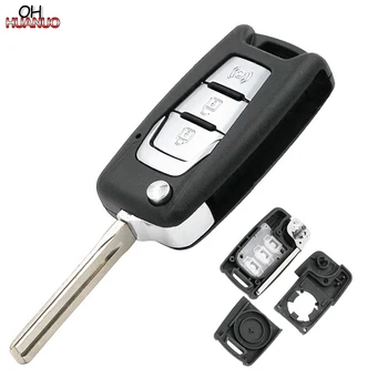

3 Buttons Smart Key Shell Case Fob Modified Flip Remote Key Shell for Ssangyong